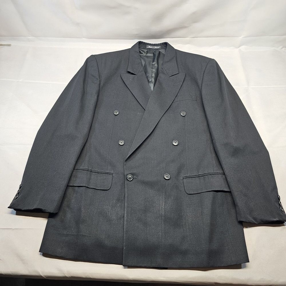 PIERRE BALMAIN Blazer Sport‎ Coat Men 42 Long Black 100% Wool